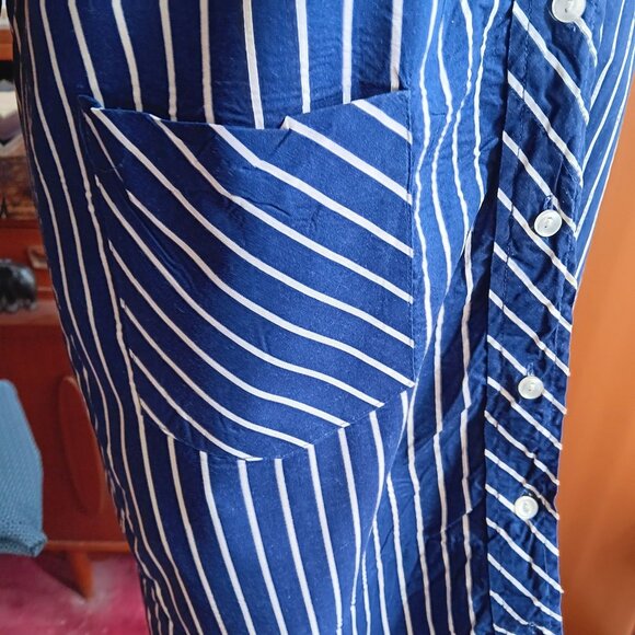 11 Juniors True Vintage Shirt Dress 1960's Striped Mod Garage Band Button-Down - Picture 5 of 12